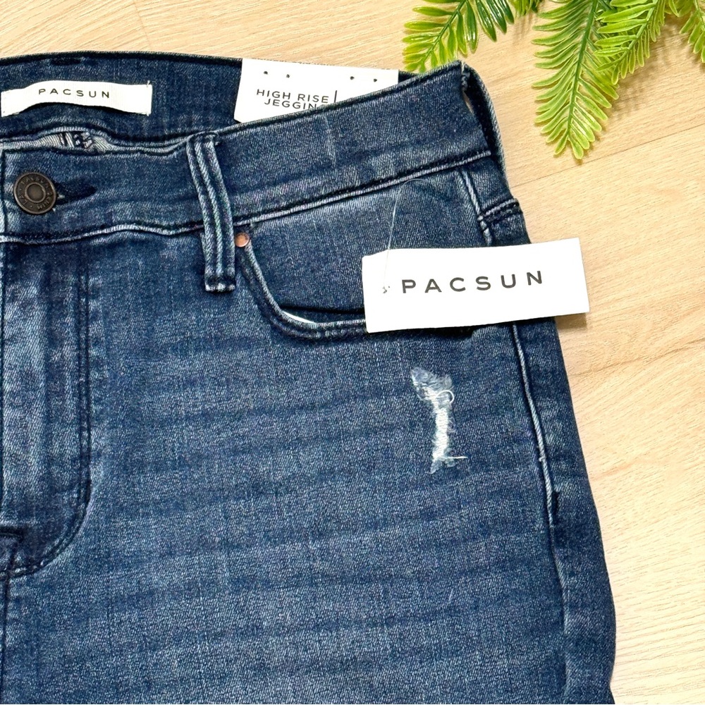 PACSUN Virgil High Waisted Jeggings Medium Wash Jeans NWT Sz 27 - Picture 14 of 16